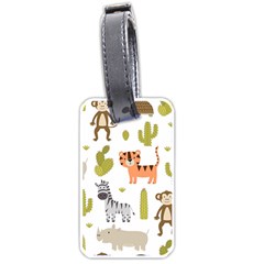 Cute Safari Animals Seamless Pattern Luggage Tag (one Side)