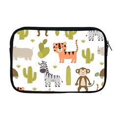 Cute Safari Animals Seamless Pattern Apple Macbook Pro 17  Zipper Case