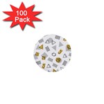 Memphis Seamless Patterns 1  Mini Buttons (100 pack)  Front