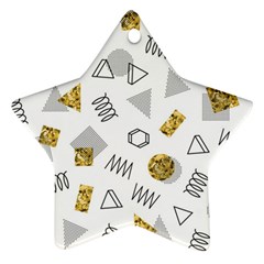 Memphis Seamless Patterns Star Ornament (Two Sides)