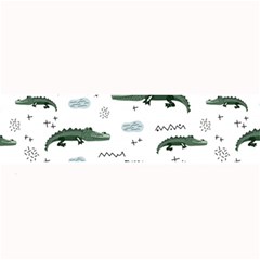 Vector Seamless Pattern With Cute Crocodiles Large Bar Mats by Vaneshart