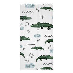 Vector Seamless Pattern With Cute Crocodiles Shower Curtain 36  X 72  (stall) 