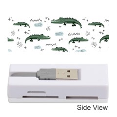 Vector Seamless Pattern With Cute Crocodiles Memory Card Reader (stick)