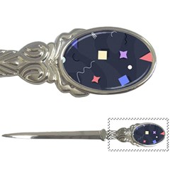 Memphis Pattern With Geometric Shapes Letter Opener