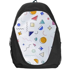 Memphis Pattern With Geometric Shapes Backpack Bag by Vaneshart