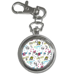 Emo Teens Doodle Seamless Key Chain Watches by Vaneshart