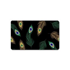 Seamless Pattern With Peacock Feather Magnet (name Card) by Vaneshart