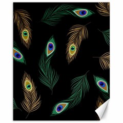 Seamless Pattern With Peacock Feather Canvas 16  X 20  by Vaneshart