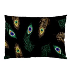 Seamless Pattern With Peacock Feather Pillow Case by Vaneshart