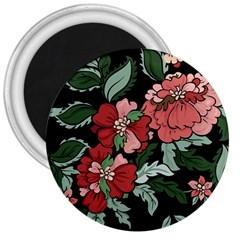 Beautiful Floral Vector Seamless Pattern 3  Magnets