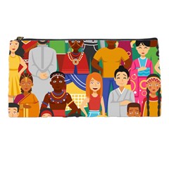Nations Seamless Illustration Pencil Cases