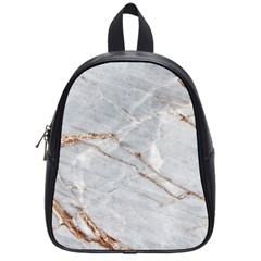 Gray Light Marble Stone Texture Background School Bag (small)