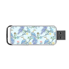 Beautiful Peacock Seamless Pattern Portable Usb Flash (two Sides) by Vaneshart