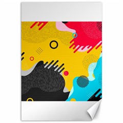 Abstract Colorful Pattern Shape Design Background Canvas 12  X 18  by Vaneshart