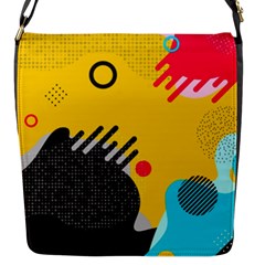 Abstract Colorful Pattern Shape Design Background Flap Closure Messenger Bag (s) by Vaneshart