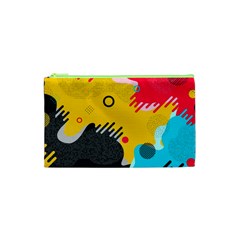 Abstract Colorful Pattern Shape Design Background Cosmetic Bag (xs)