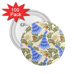 Peacock Vector Design Seamless Pattern Fabri Textile 2 25  Buttons (100 Pack)  by Vaneshart