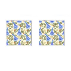 Peacock Vector Design Seamless Pattern Fabri Textile Cufflinks (square) by Vaneshart