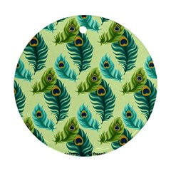 Peacock Feather Pattern Ornament (round)