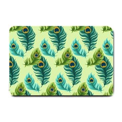 Peacock Feather Pattern Small Doormat  by Vaneshart