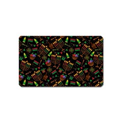 Seamless Pattern Kwanzaa With Traditional Colored Candles Magnet (name Card)