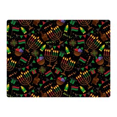 Seamless Pattern Kwanzaa With Traditional Colored Candles Double Sided Flano Blanket (mini) 