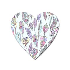 Vector Illustration Seamless Multicolored Pattern Feathers Birds Heart Magnet by Vaneshart