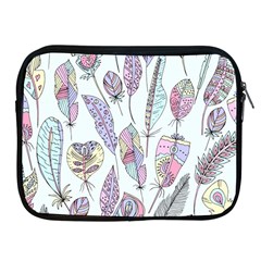 Vector Illustration Seamless Multicolored Pattern Feathers Birds Apple Ipad 2/3/4 Zipper Cases by Vaneshart