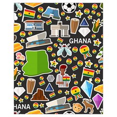 Vector Flat Seamless Texture Pattern Ghana Drawstring Bag (small)