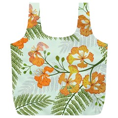 Peacock Flower Seamless Pattern Full Print Recycle Bag (xl)