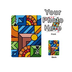 Colorful Geometric Mosaic Background Playing Cards 54 Designs (mini)