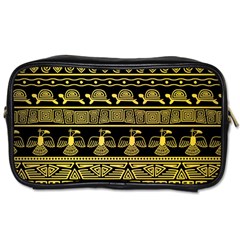 Tribal Gold Seamless Pattern With Mexican Texture Toiletries Bag (two Sides)