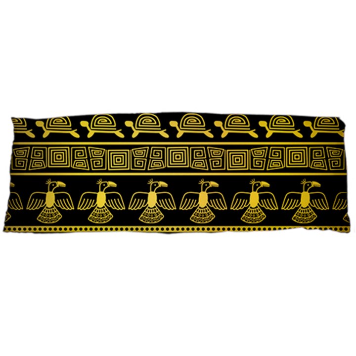 Tribal Gold Seamless Pattern With Mexican Texture Body Pillow Case (Dakimakura)