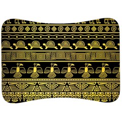 Tribal Gold Seamless Pattern With Mexican Texture Velour Seat Head Rest Cushion by Vaneshart