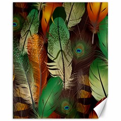 Feathers Realistic Pattern Canvas 16  X 20  by Vaneshart