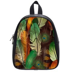 Feathers Realistic Pattern School Bag (small) by Vaneshart