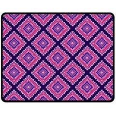 Ethnic Seamless Pattern Tribal Line Print African Mexican Indian Style Fleece Blanket (medium) 