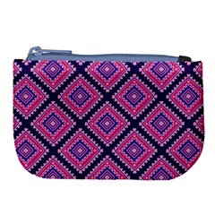 Ethnic Seamless Pattern Tribal Line Print African Mexican Indian Style Large Coin Purse