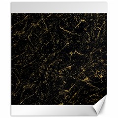 Black Marbled Surface Canvas 8  X 10  by Vaneshart