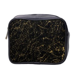 Black Marbled Surface Mini Toiletries Bag (two Sides) by Vaneshart