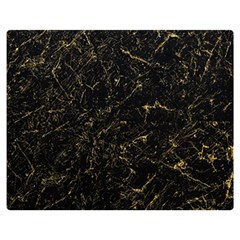 Black Marbled Surface Double Sided Flano Blanket (medium)  by Vaneshart