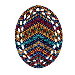 Full Color Pattern With Ethnic Ornaments Ornament (oval Filigree)