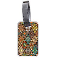 Colorful Vintage Seamless Pattern With Floral Mandala Elements Hand Drawn Background Luggage Tag (one Side)