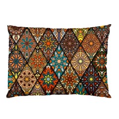 Colorful Vintage Seamless Pattern With Floral Mandala Elements Hand Drawn Background Pillow Case (two Sides)