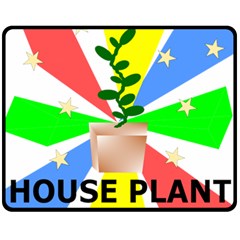 House Plant Fleece Blanket (medium)  by okhismakingart