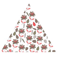 Zappwaits Flowers Wooden Puzzle Triangle by zappwaits