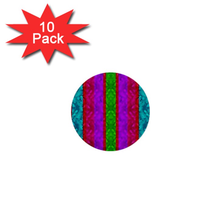 Rose Petals As A Rainbow Of Decorative Colors 1  Mini Buttons (10 pack) 