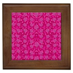 Roses And Roses A Soft Flower Bed Ornate Framed Tile by pepitasart