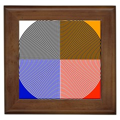 Circles Framed Tile by impacteesstreetweareight