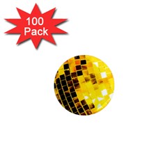 Golden Disco Ball 1  Mini Magnets (100 Pack)  by essentialimage